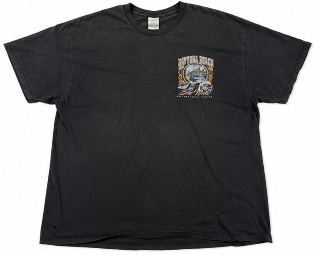 Daytona Beach Bike Week 2018 T Shirt 3XL Black Motorcycle Biker Graphic Gildan